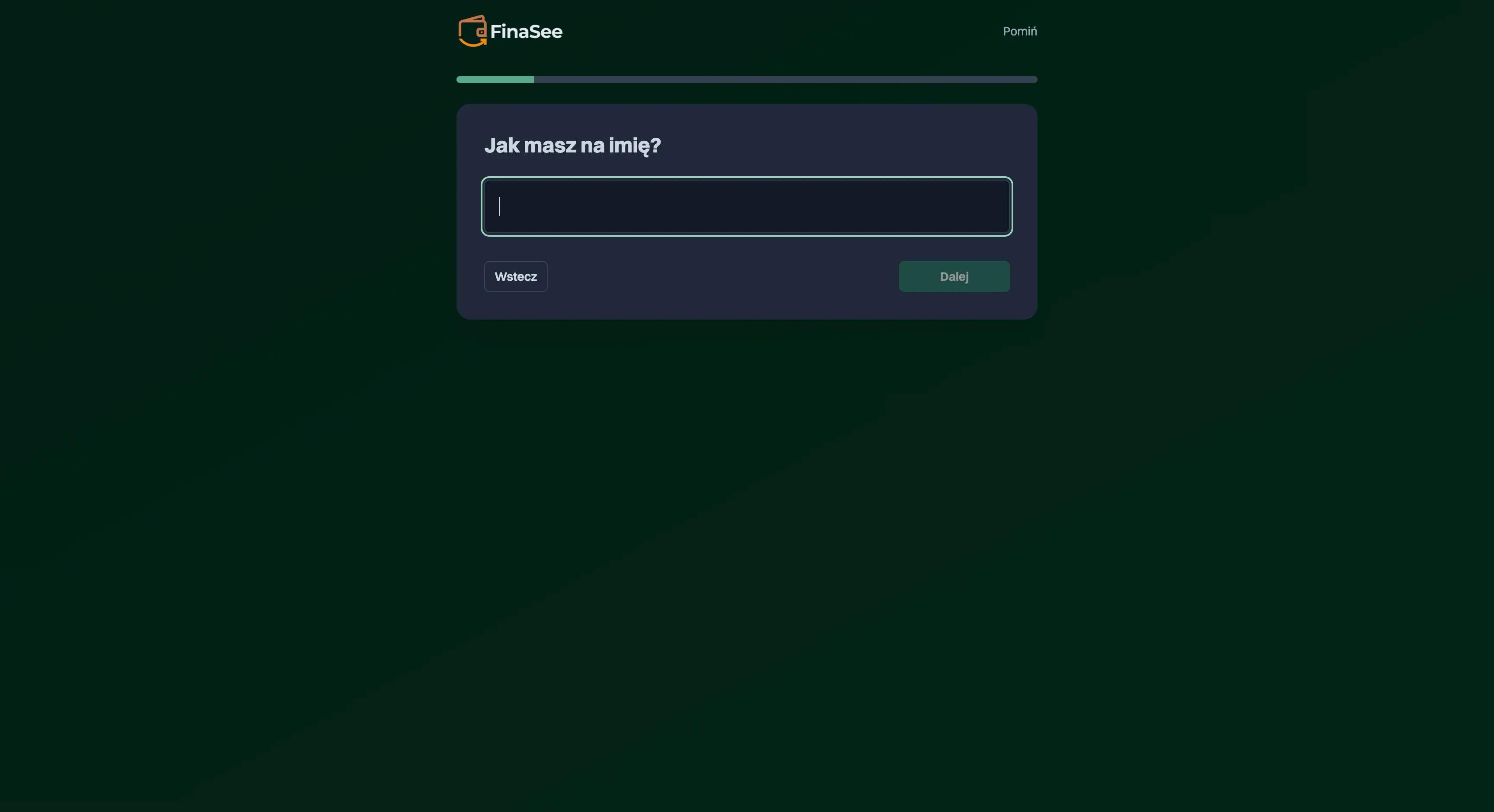 Podaj swoje imię