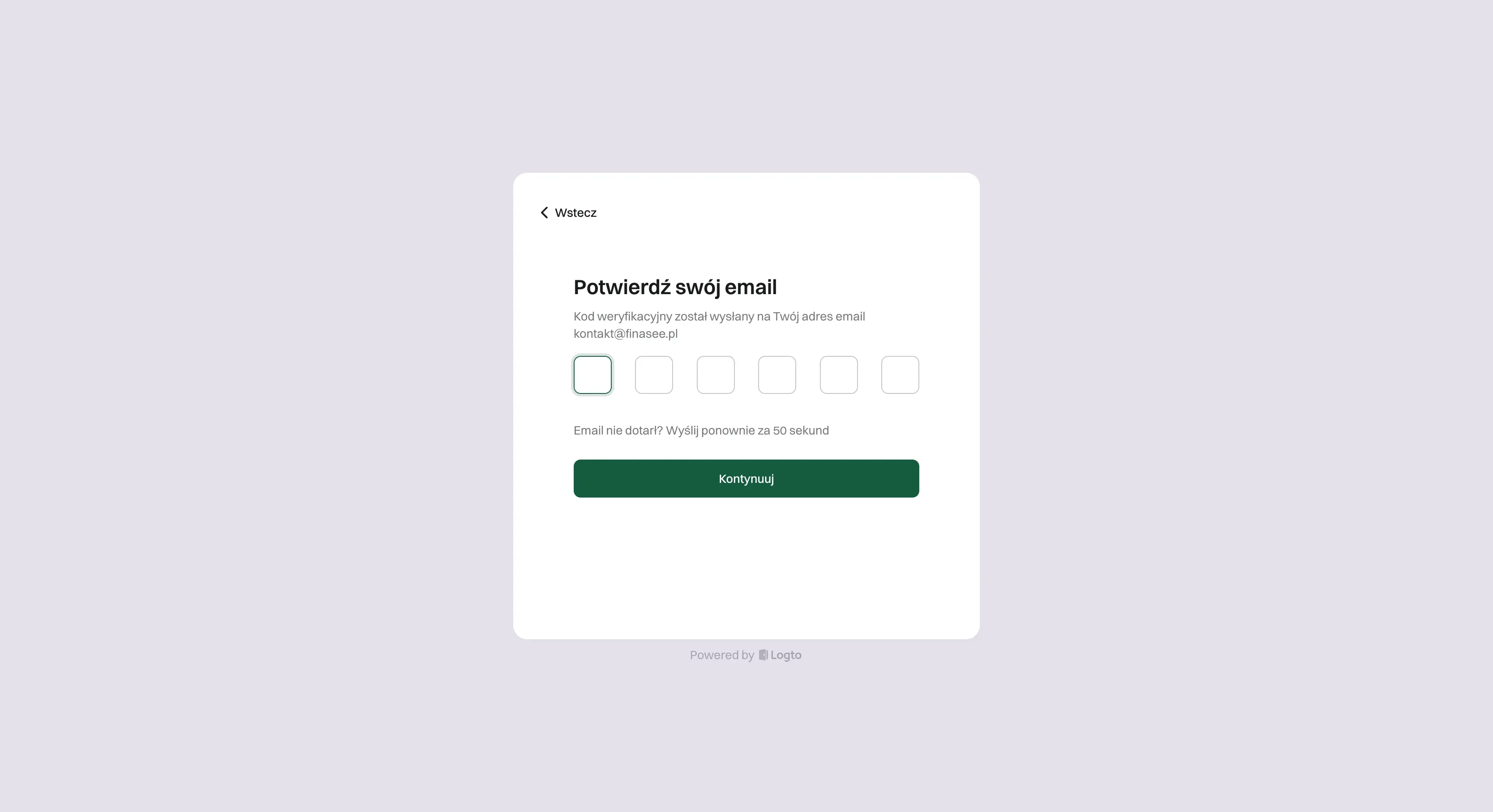 Weryfikacja adresu e-mail